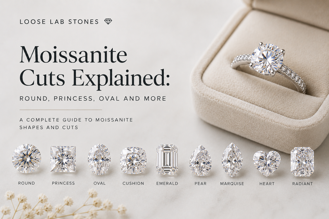 Moissanite Cuts Explained: Round, Princess, Oval and More