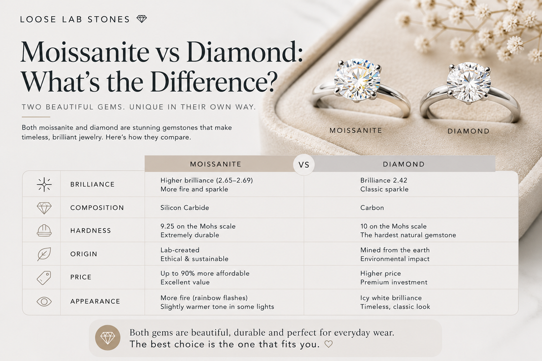 Moissanite vs Diamond: What's the Difference?