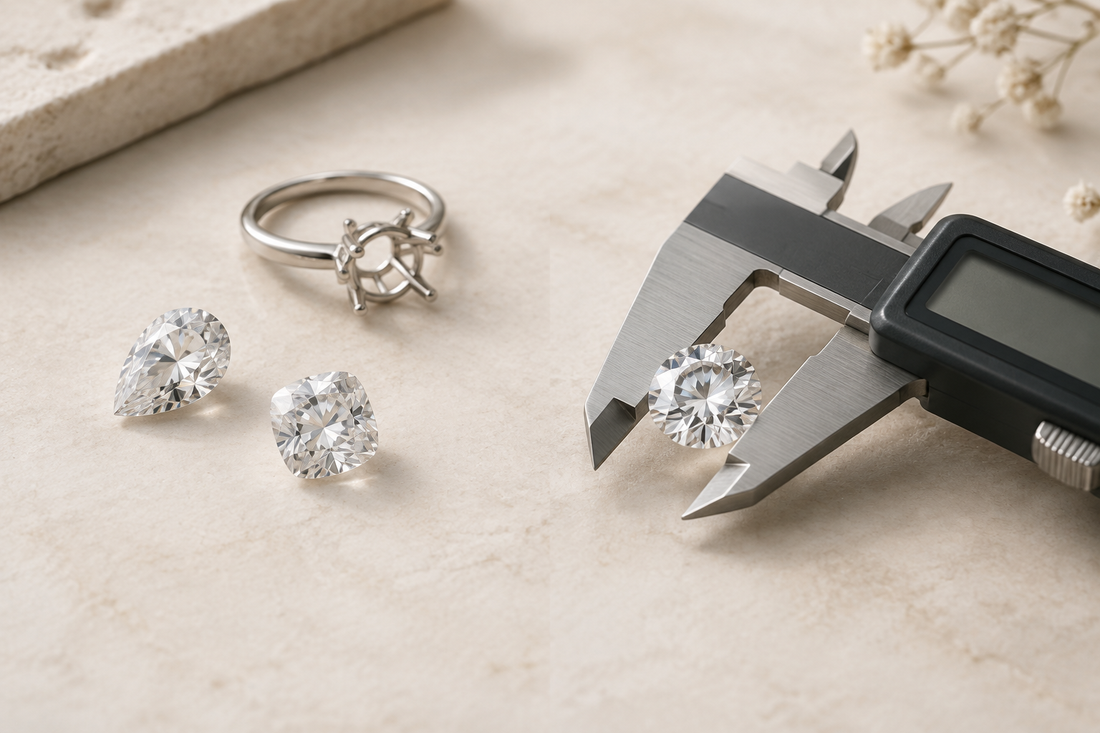 How to Measure a Loose Moissanite Stone for a Jewelry Setting