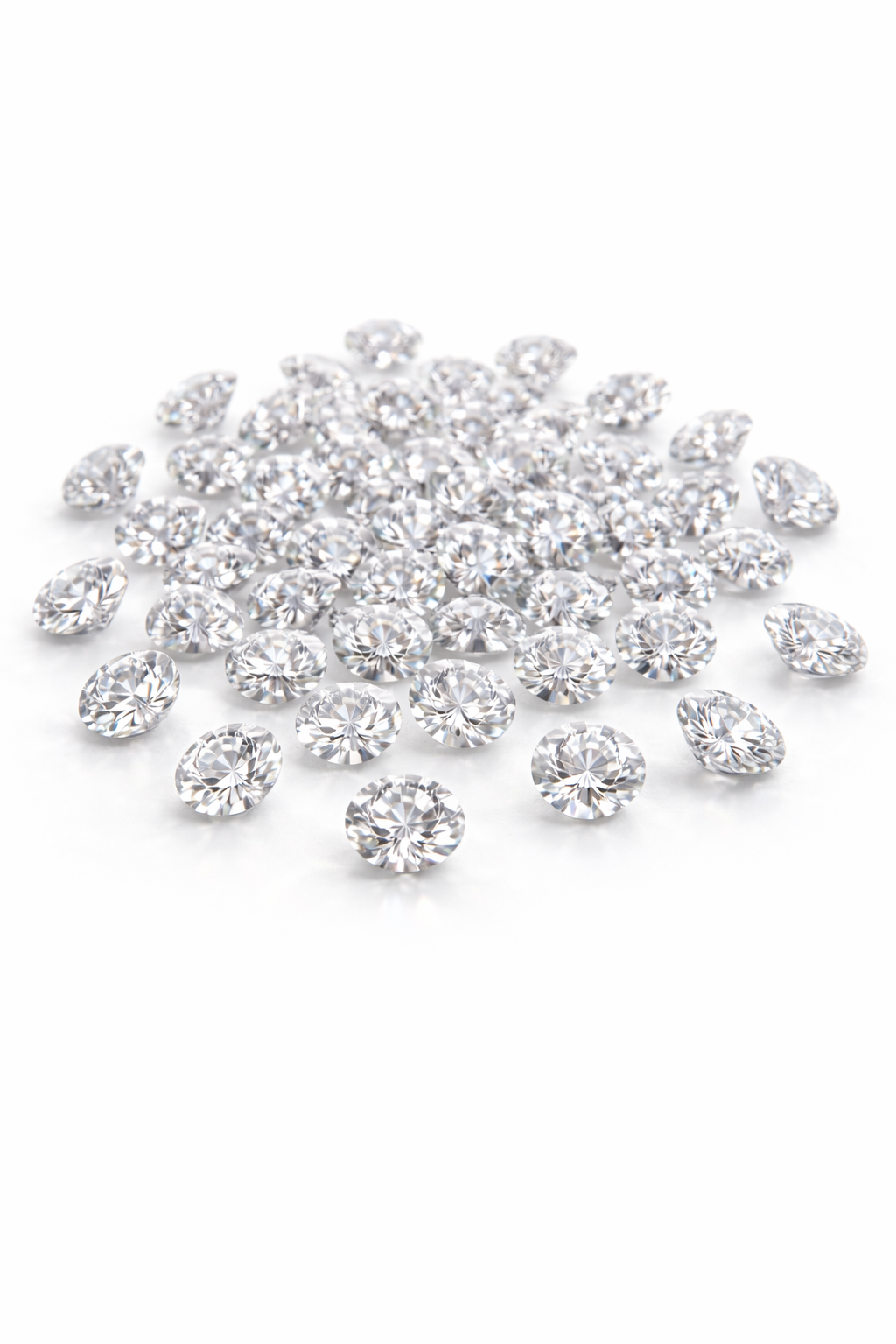 Round Moissanite Side Stones