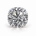 Grey Cushion Moissanite loose gemstone on a white background