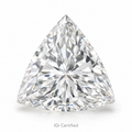 Trillion loose lab-grown diamond on a white background, illustrative product image